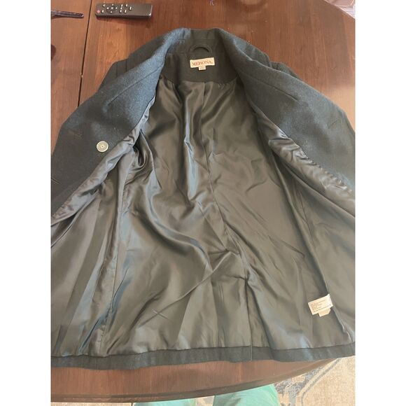 NWT Merona Womens Dark Green Peacoat S Classic Preppy Wool Blend Cozy Outerwear - Picture 8 of 13
